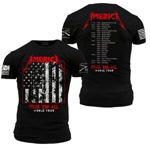 Grunt Style "FREE EM ALL" world war tour t shirt mens size L This We'll Defend